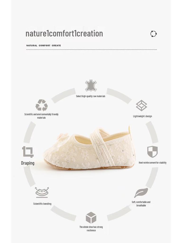 Baby Girls' Lace Bow Anti-slip Soft Sole Socks for Spring/Summer