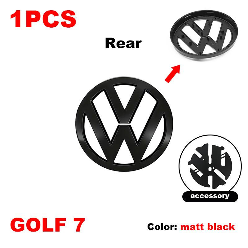 JQTYB1 1Pcs 135mm 112mm ABS Car Front Hood Cover Sticker Trunk For Volkswagen Golf 7 VW MK7 2014-2017 Logo Auto Badge Decal Accessories