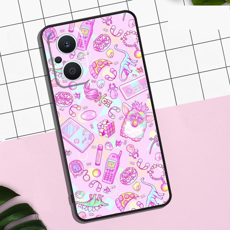 90s Sweet Kawaii Game Controller Case For OPPO Reno 13F 12F 11F 8T 7 8 10 11 12 13 Pro OPPO Find X8 X6 Pro X3 X5 Lite Cover