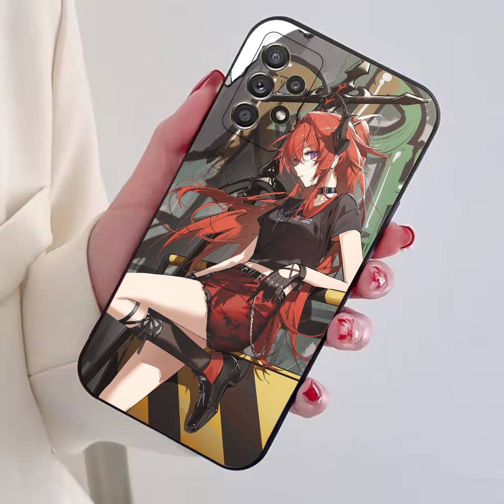 Game Arknights Phone Case Black Silicone Soft For Samsung S25,S24,S21,S22,S23,S30,Ultra,S20,Plus,Fe,Lite