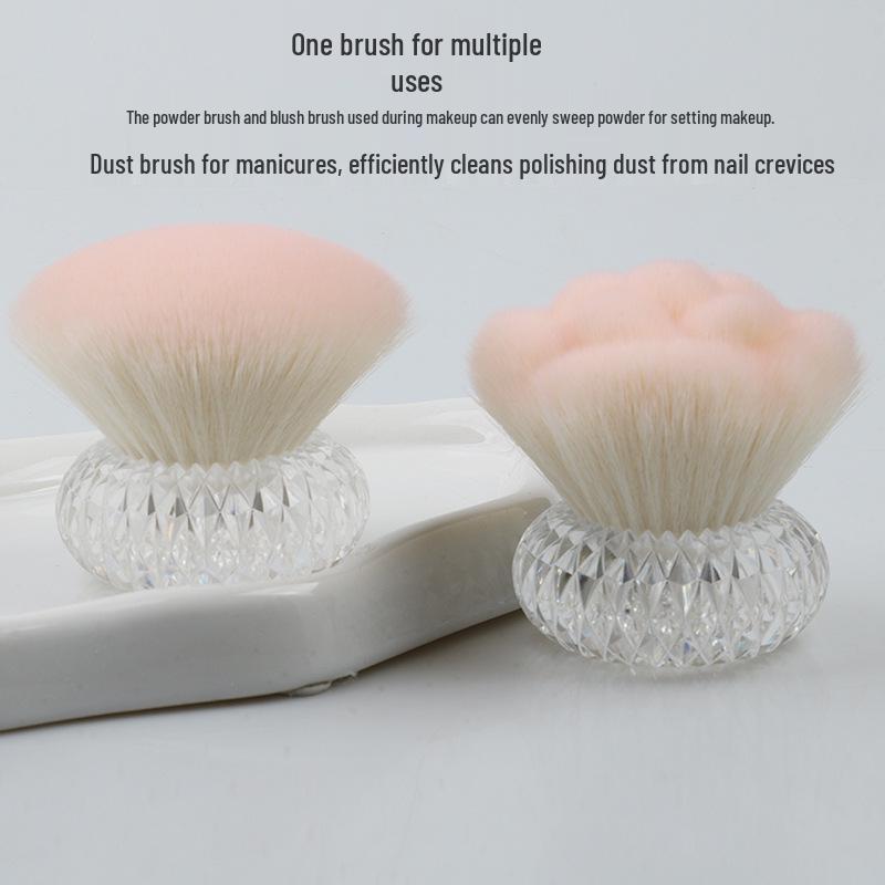 Portable Mushroom Head Nail Art Dust Brush with Large Bristles