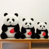 Love Panda Soft Stuffed Plush Toys Valentine's Day Red Heart Cute Animal Panda Plushies Doll Girls Romantic Gifts For Couple