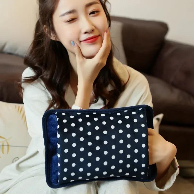 Varmvattenpåse Elektrisk Vinter Handvärmare Varmvattenflaska Hand Po Insatt Laddning Elektrisk Varmvattenpåse EU-kontakt Handvärmare