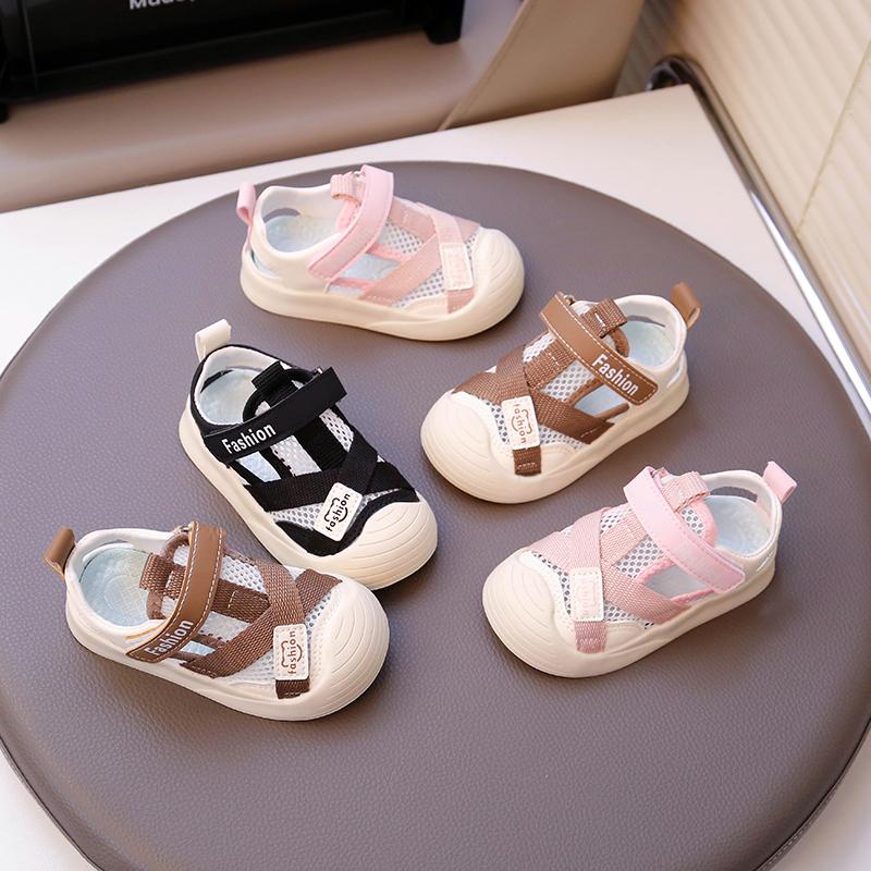 Kids Casual Shoes Mesh Breathable Children Tennis Shoes Toes Capped 2025 Summer New Boys Girls Sports Sandals Hook&loop Trendy