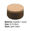 Candle Jar Practical Portable Wood Lid Black Elegant Cosmetic Pot for Coffee