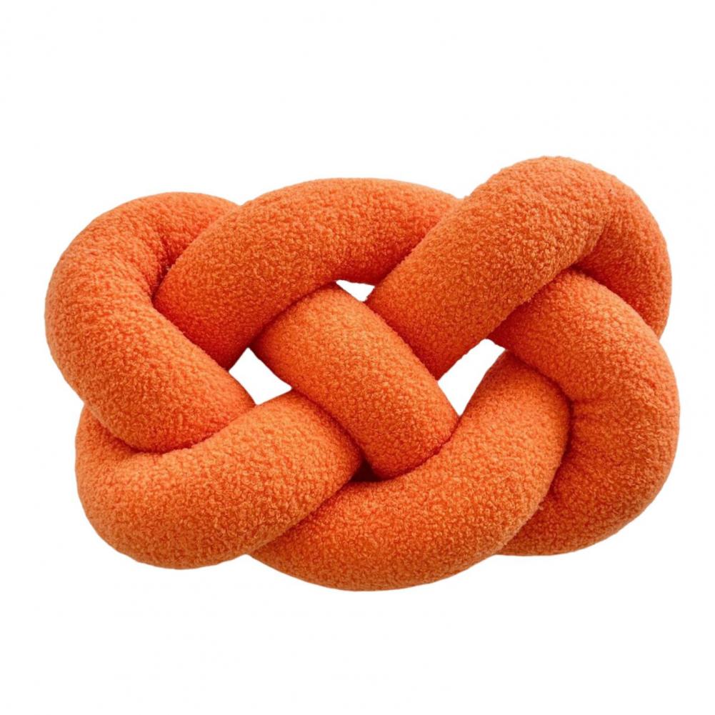 

В язана подушка-вузол Ручна робота Декоративні подушки для кидання М яка подушка для дивана Домашній декор для спальні Подарунок на свята Вечірки 135x180cm помаранчевий