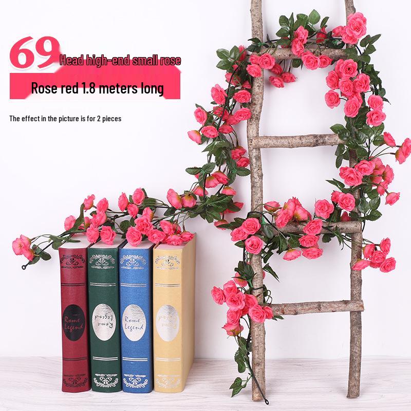 Künstliche Kirschblütenranke - Seidenblume mit 45 Rosenknospen zur Decken- oder Wandhängedekoration