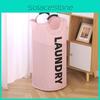 Portable Collapsible Round Laundry Basket Oxford Cloth Waterproof Storage Bag For Home Use