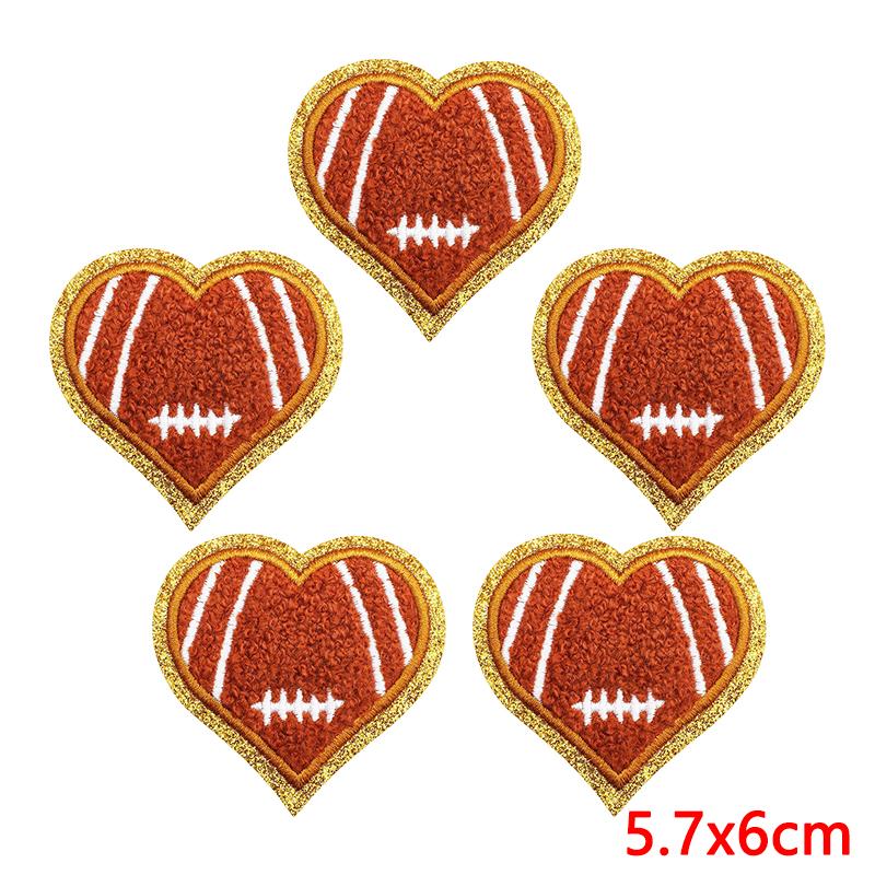 10pcs Wholesale Rugby Love Patches On Clothes Applique Diy Greet Towel Embroidery Iron On Patches For Clothing Sew Stickers 