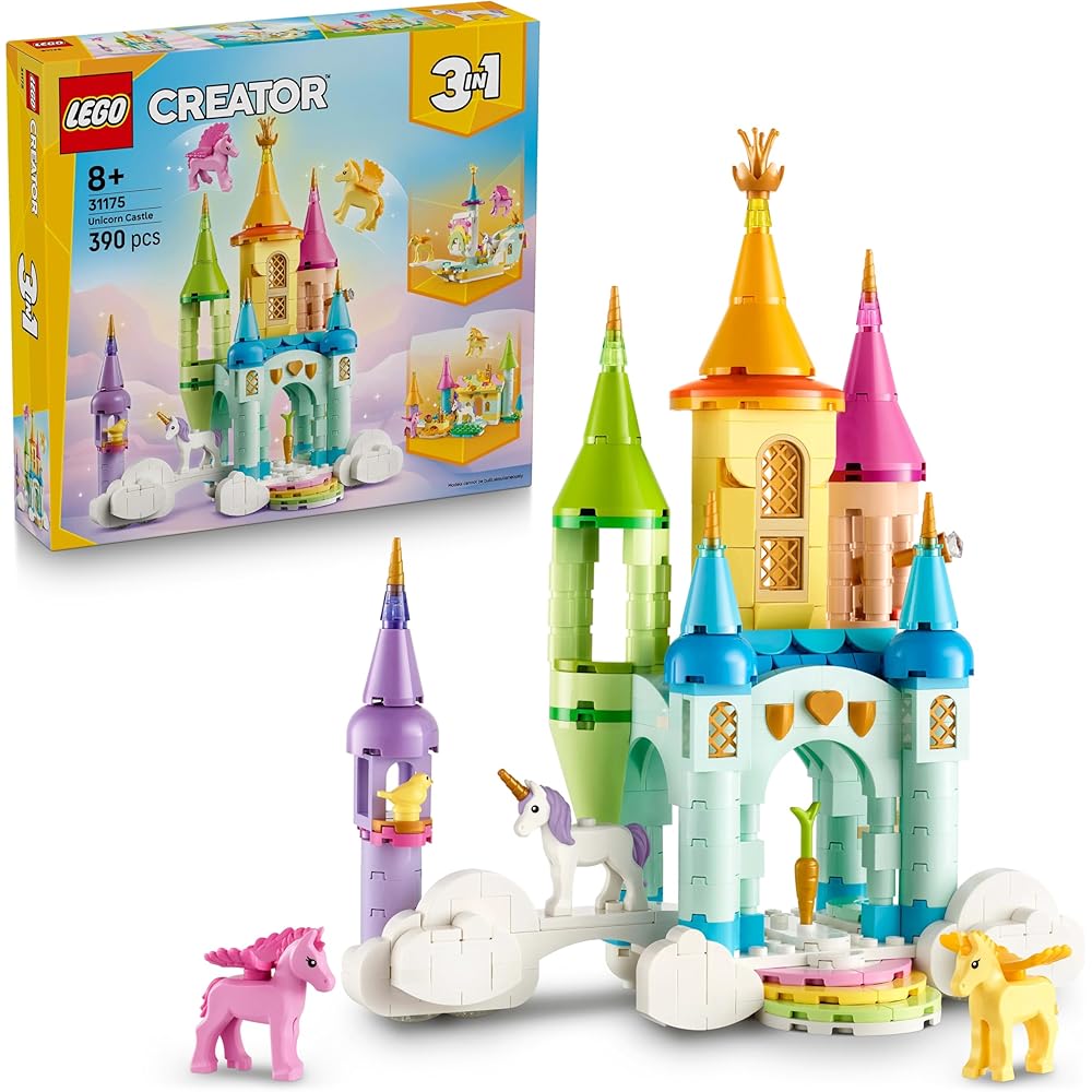 LEGO Creator Unicorn Castle 31175 Building Blocks Toy for Boys and Girls Age 8 and Up