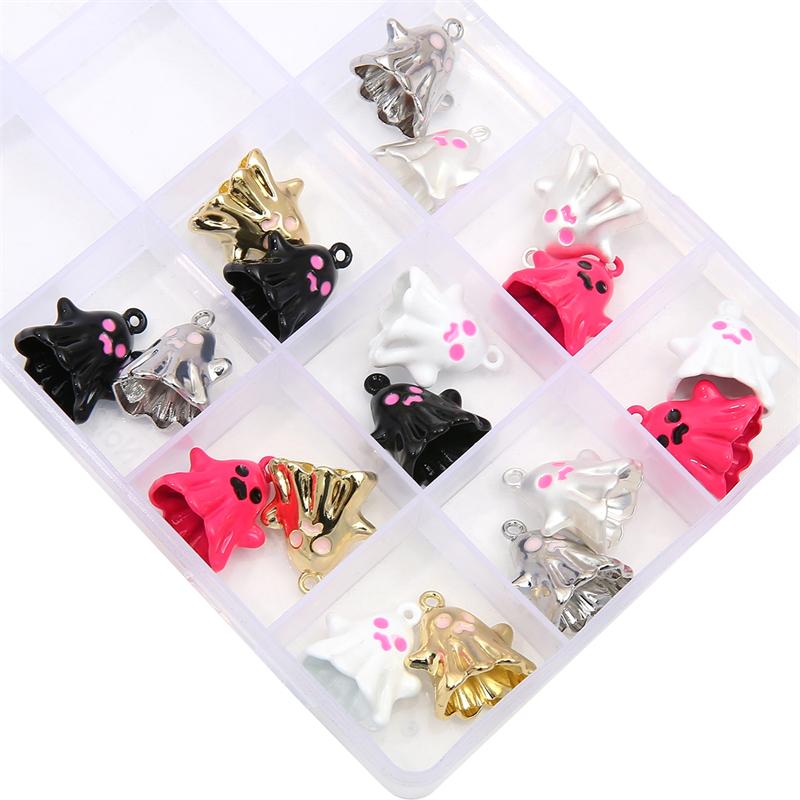 

18x20 мм эмалевый сплав цинка, колокольчик-призрак, подвеска-подвеска для браслета, ожерелья, брелок, сделай сам, изготовление ювелирных изделий