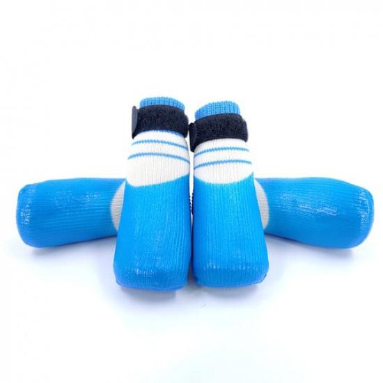 4Pcs/Set Non-Slip Knitted Dog Socks Pet Puppy Shoes Soft Cotton for Chihuahua  m