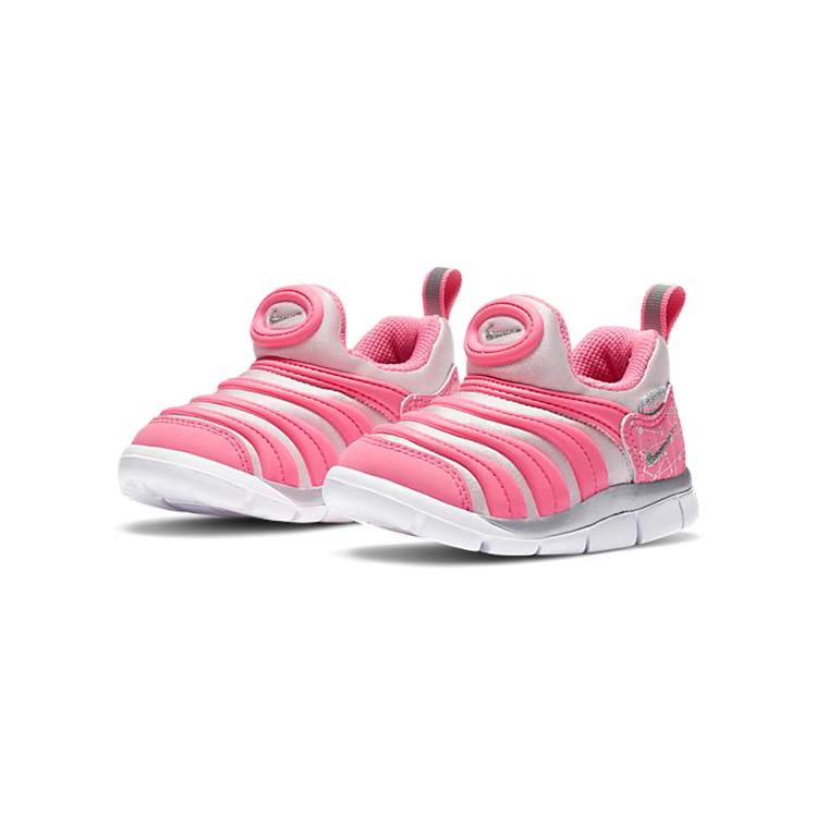 Nike Dynamo Free Caterpillar Low top Sports Casual Shoes Pink Gray Infant And Toddler DC3273-606
