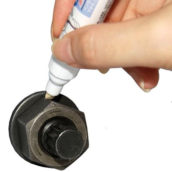 Fueki Construction Bolt Line Special Cut High-Strength Marker, Core, White, BMA1-H