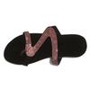 2025 Summer Rhinestone Flat Hollow Outdoor Women's Sandals, Sizes 40-43, Single Strap