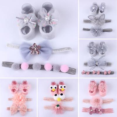 3Pcs/Set Lace Princess Baby Headband Turban Crown Bows Newborn Head Bands Hair Bands Haarband