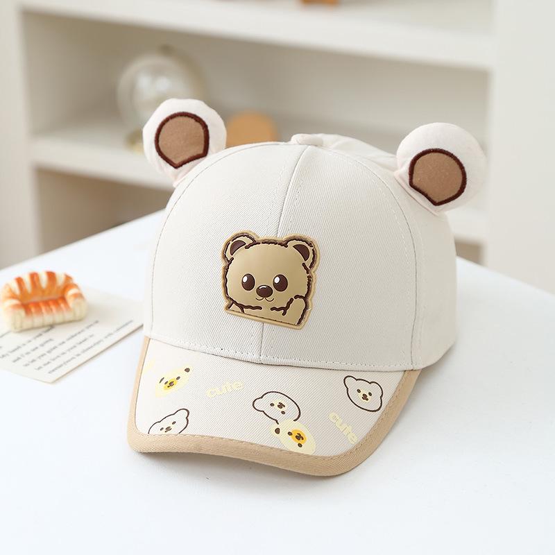 Cappellino da Baseball per Bambini con Orecchie d'Orso Cartone Animato – Carino Cappello Parasole per Bambini e Bambine