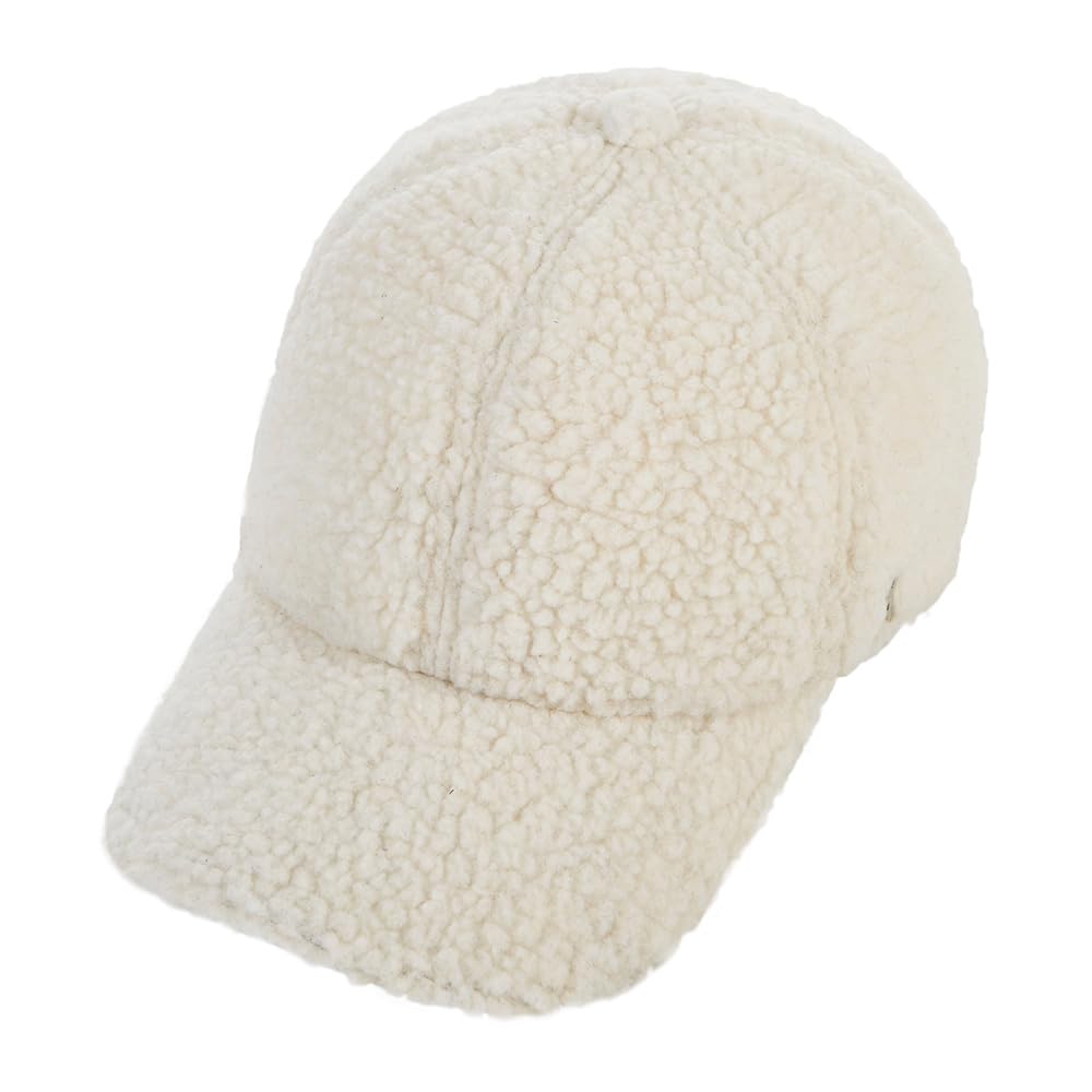 Stud Logo Over Fit Fleece Ball Cap White