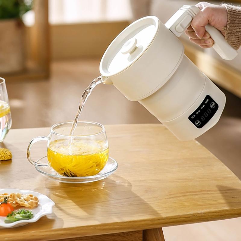 Foldable Electric Kettle With 4 Temperature Settings Fast Boil For Tea Coffee 600ml Portable 220V Dry Burn
