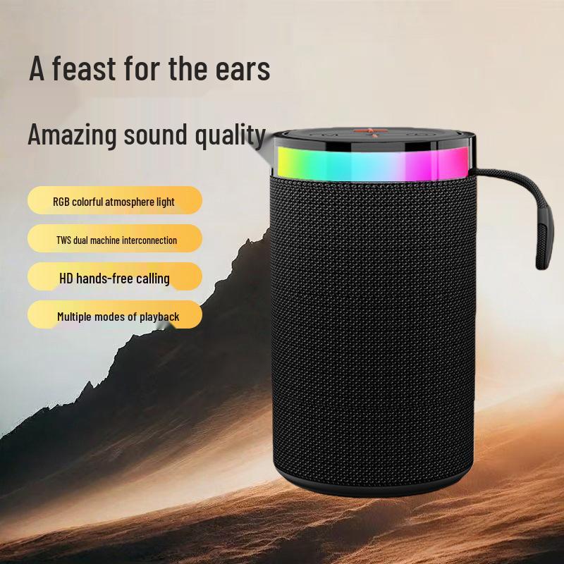 W16 Portable Outdoor Bluetooth Speaker: Hands-free Calling, Large Volume, High-Quality Sound Subwoofer