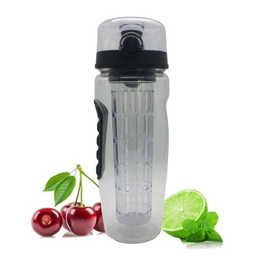 960ML/32oz Fruit Infuser Sports Water Bottle with Strainer Spout BPA-Free Leak-Proof Outdoor Water Cup Cycling Fitness Juice Cup for Gym Office Beach