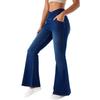 Sleekshape FD2502-MM Women's Cross-Waist Yoga Flare Jeans Casual Pants