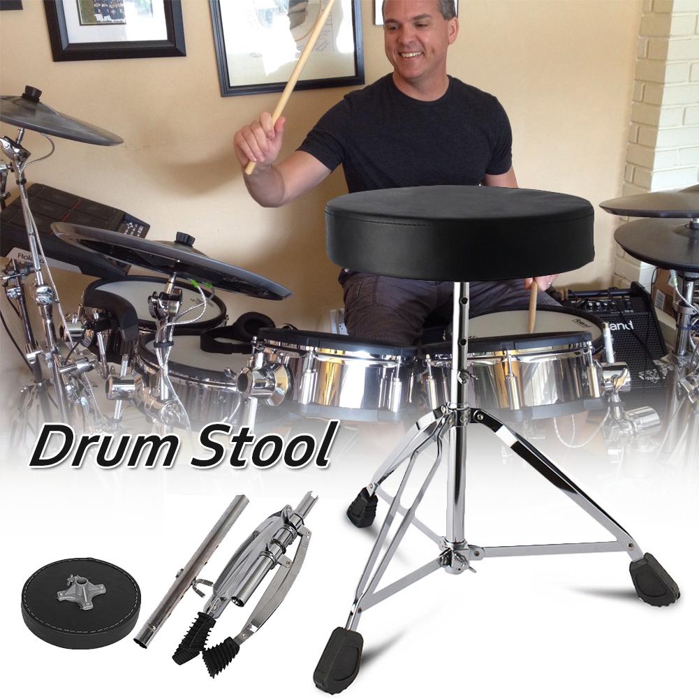 Universal Drum Throne Padded Drum Seat Portable Height Adjustable Drumming Stools for Kids & Adult