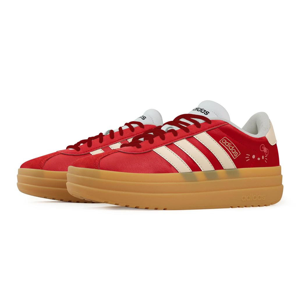 Adidas VL Court Bold Hawthorn Abrasion Resistant Slip Resistant Low top Skateboard Shoes Women's Red IH3083(Team529-)
