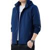 Hooded jacket men's spring new jacket top spring and autumn casual versatile green large size jacket for men