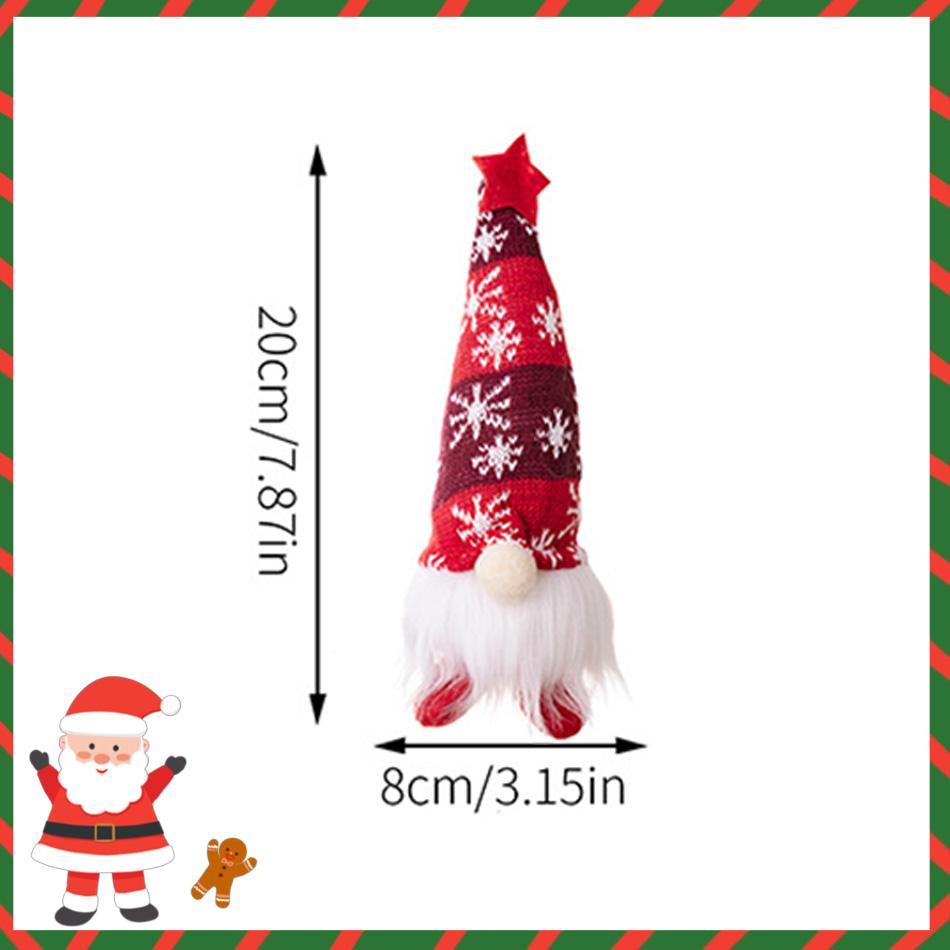 New Christmas Glowing Snowflake Knitted Doll with Battery - Gnome Decor, Atmosphere Lamp, Long-Lasting Power, Kids' Christmas