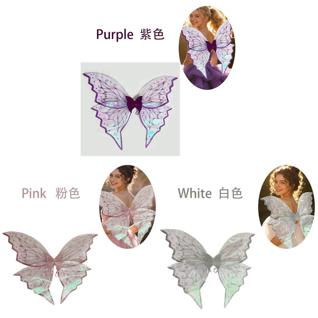 Fairy Butterfly Costume Wings For Kids Dress Up Party With Gold Detailing For Festival Celebrations