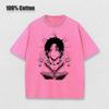 Japanese Anime Hunter X Hunter Print T-shirt Men Washed TShirt Hip Hop Streetwear TShirt Summer Harajuku Acid Cotton Tee Unisex
