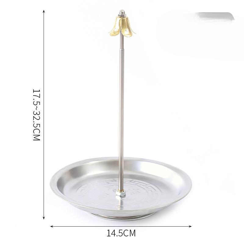 Adjustable Stainless Steel Incense Tray Sandalwood Incense Burner Household Living Room Bedroom Mosquito Incense Stand Incense Tray Base Bracket