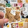 50pcs Ins Style Cartoon Milk Butter Food Stickers Aesthetic Phone Bike Wall Scrapbook Waterproof Sticker for Kids Toys Gifts