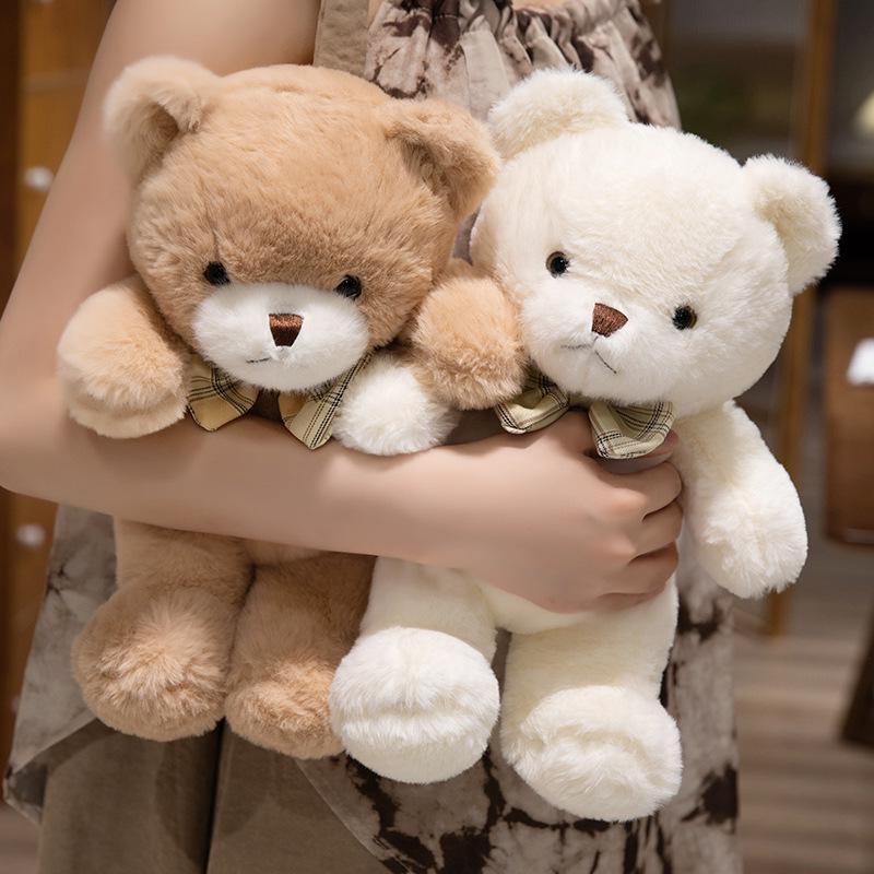 Cute Girly Teddy Bear Plush Toy - Bow Tie Comfort Doll