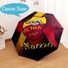 Custom Name Roma Football Crest Emblem Umbrella Folding Umbrella, Automatic Umbrella - 8-Frame for Travel, Casual Lightweight Personalized Gifts