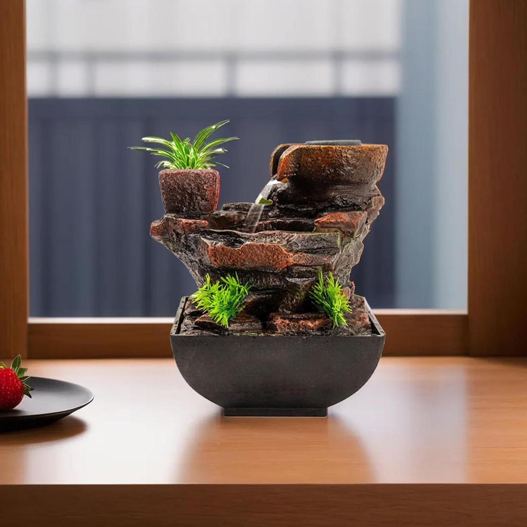 Polyresin Water Fountain for Home Decor Home Decor Items | Water Fountains for Living Room, Office, Reception