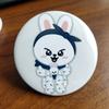 Stray Kids SKZOO Cartoon Character Pocket Mirror Keychain Portable Cute Mini Cosmetic Makeup Mirror Bag Charm Kpop Fan Merchandise Gift