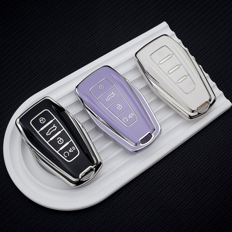 TPU Car Key Cover CaseShell Fob Protector for Geely Coolray Atlas Boyue NL3 Emgrand X7 EX7 SUV GT GC9 Borui Accessories