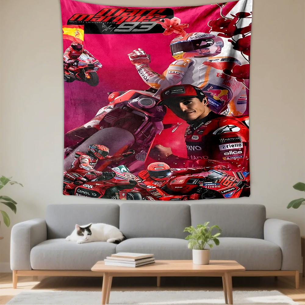 Marc Marquez 93 MotoGP Honda Motorcycle Racing Wall Hanging Tapestry for Dorm Room Bedroom Bohemian Home Decor