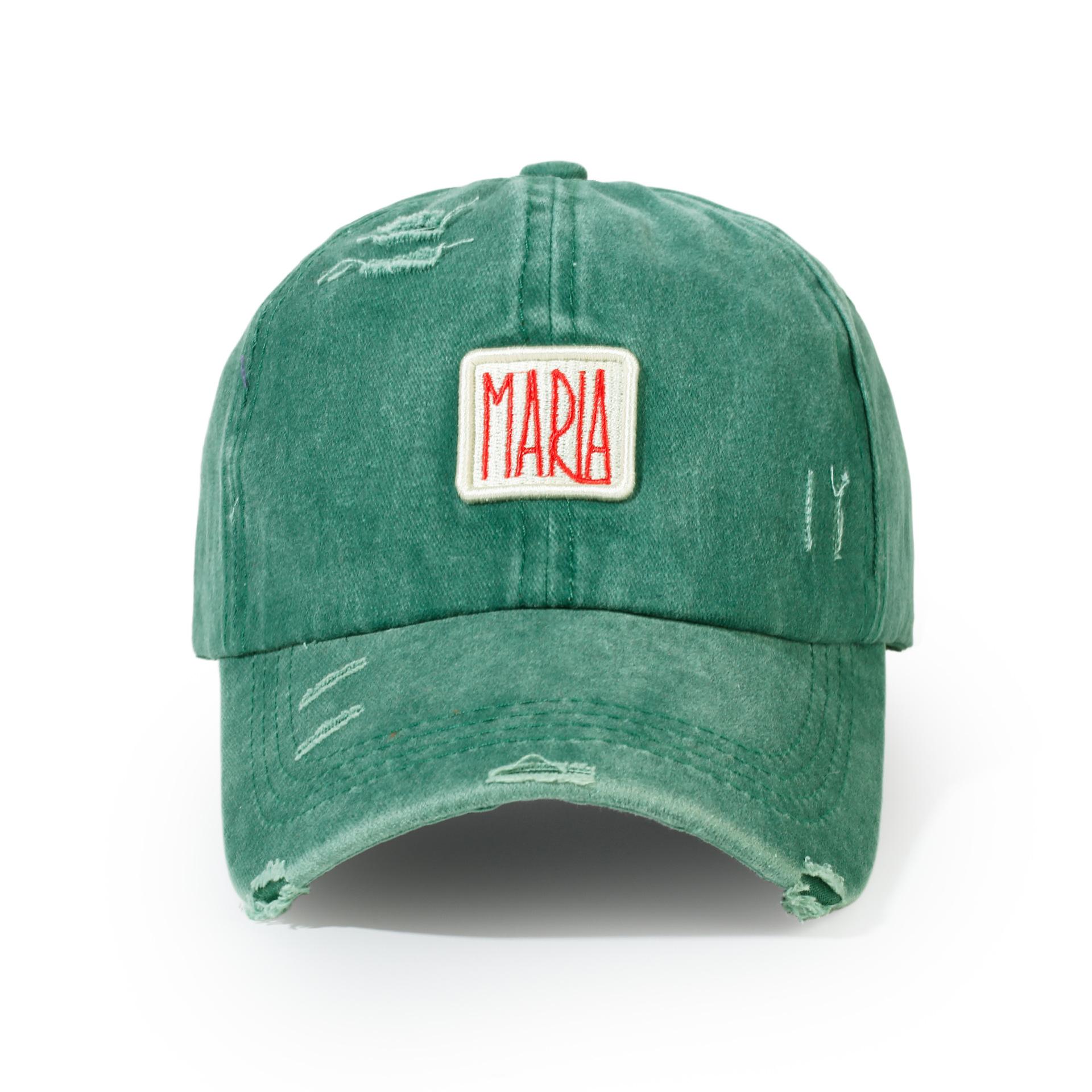 Fade Resistant Washed Distressed Cap No Deformation Ripped Soft Top Dad Hat One Size Fits Most Adjustable for Bulk Order OEM Adjustable зелёный
