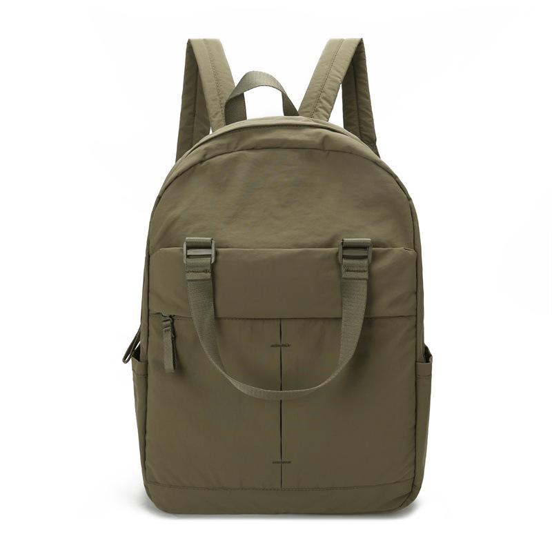 Men Solid Color Backpack Women's Large Capacity Lightweight Backpack Student Travel Bag