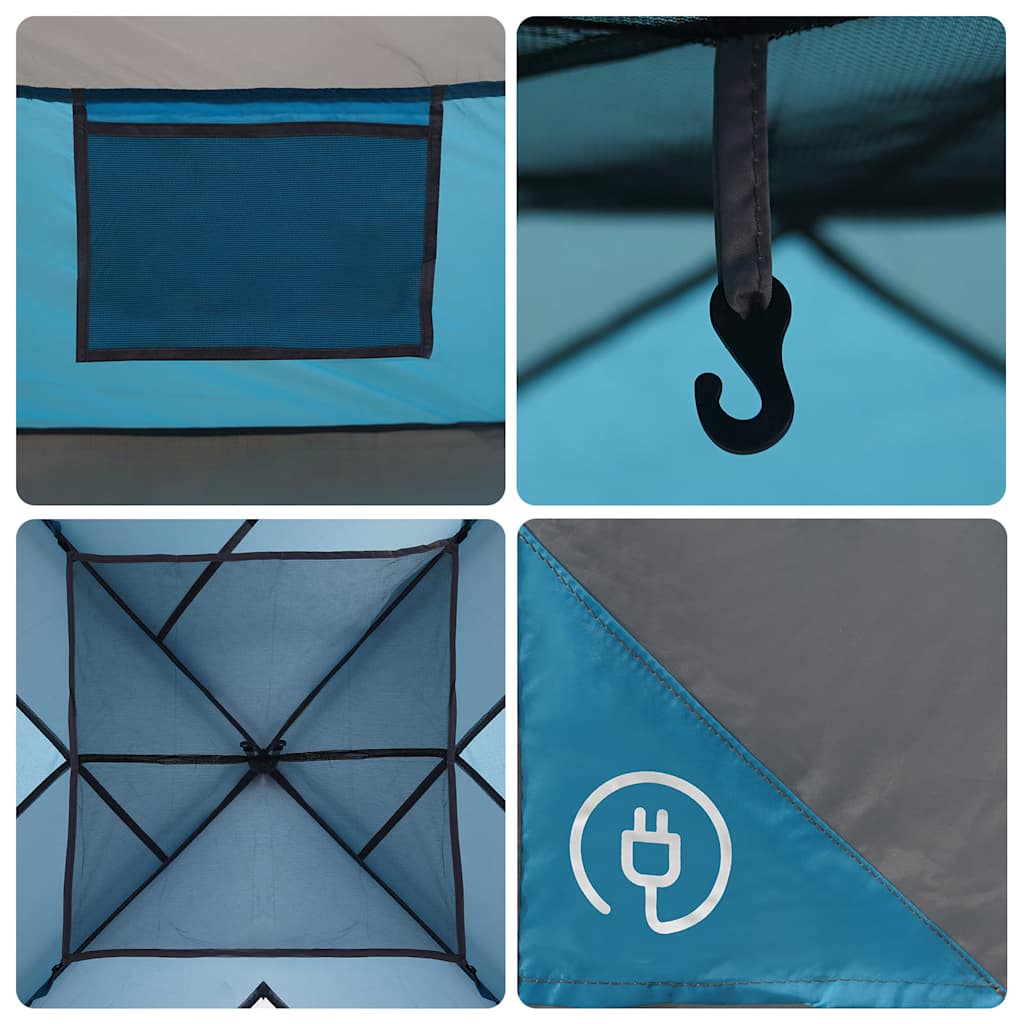 Family Tent for 6 Persons Blue Waterproof