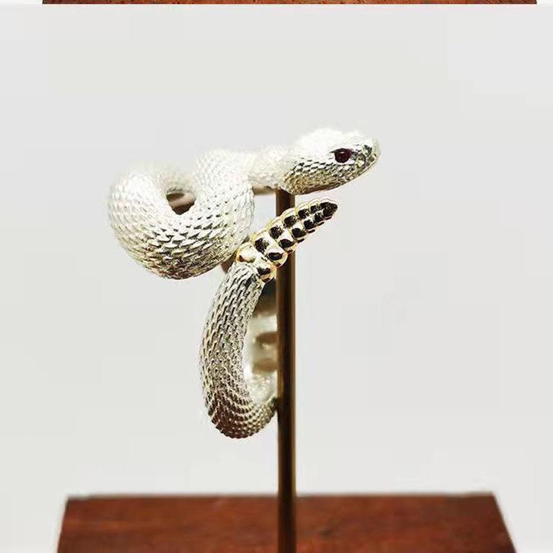 

Кольцо «Голова гремучей змеи» Модное Хулиганское и Красивое для Мужчин и Женщин Властный Темперамент Как Продвинутая Личность, Кольцо на Указательный Палец