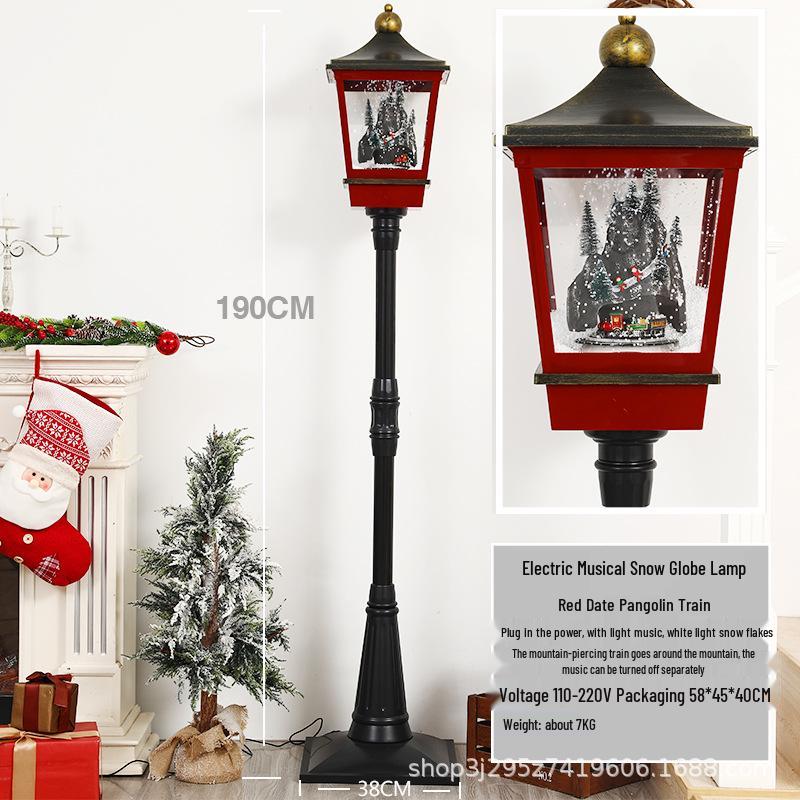 European Snowfall Music Lamp: Christmas Gift & Ornament for Living Room or Mall Display