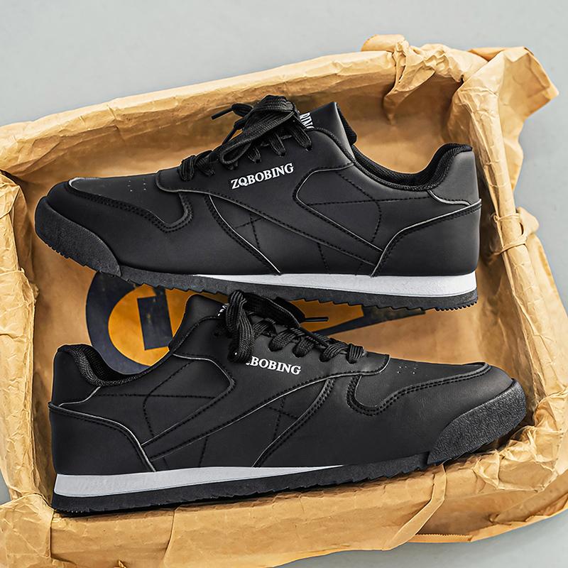 New Men's Shoes Spring Autumn Waterproof Walking Shoes Non-Slip Cushioning Men's Casual Leather Sports Shoes Men's Tennis Shoes