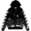 OFF WHITE Galaxy Brushed Zip Up Hoodie OMBB003G20JER0019901