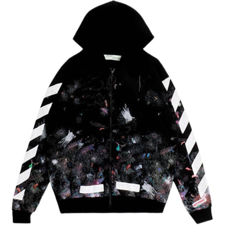 OFF WHITE Galaxy Brushed Zip Up Hoodie OMBB003G20JER0019901