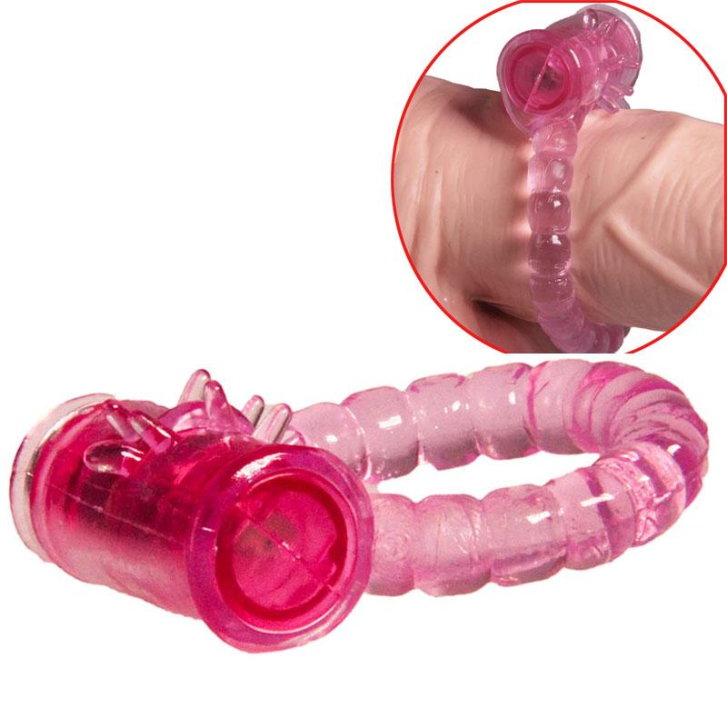 Lasting Cock Ring Vibrator Delay Premature Ejaculation Lock Fine Sex Toys Product for Men Dildo Extender Beads Loop Clit Massage