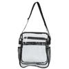 Clear Messenger Bag PVC Waterproof Visible Zipper Design Crossbody Tote Shoulder Bag for Travel